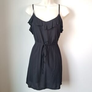 Black ruffle top dress 